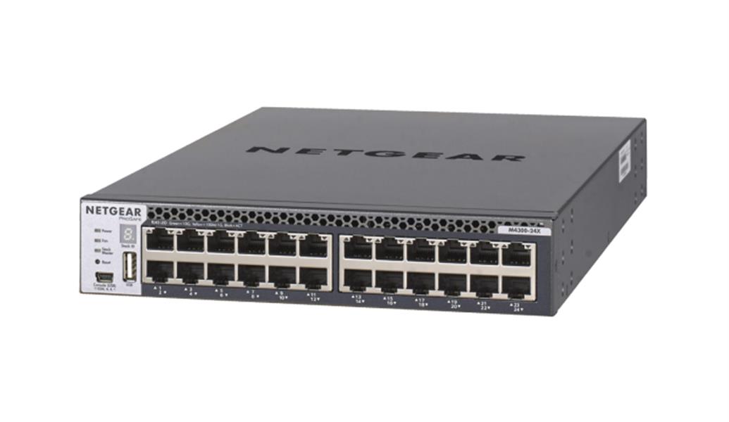 Netgear M4300-24X Managed L3 10G Ethernet (100/1000/10000) Zwart 1U