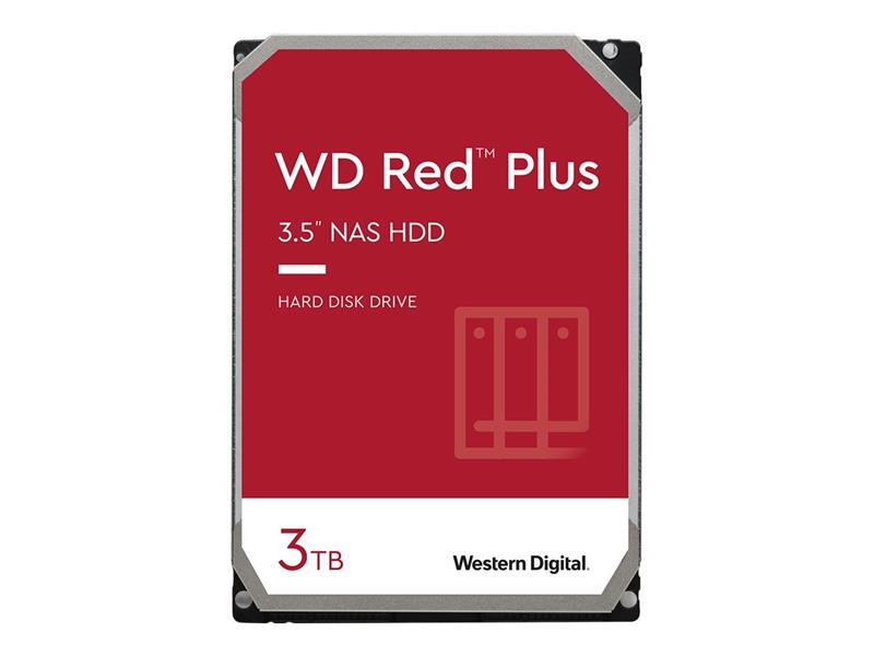 Western Digital RED PLUS HDD 3TB SATA3 5400 RPM 256 MB 147 MB s