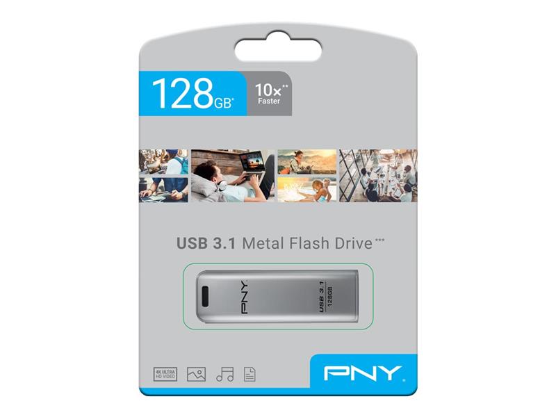 PNY USB3.1 Elite Steel 3.1 USB Stick 128GB Retail