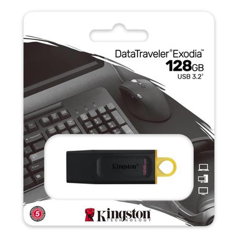 Kingston Exodia DataTraveler USB flash drive 128GB USB Type-A USB3 1 Gen 1 Black